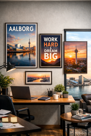 Plakater gør kontormiljøet i Aalborg mere inspirerende